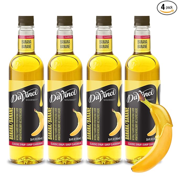 DaVinci Gourmet Classic Banana Syrup, 25.4 Fluid Ounces (Pack of 4)