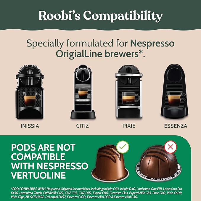 Roobi Descaling and Cleaning Kit Compatible with Nespresso Originaline. Includes 1 Bottle of Descaling Solution, 12 Cleaning Tablets and 1 Reusable Pod. Carbon Neutral. 1 Year Supply.