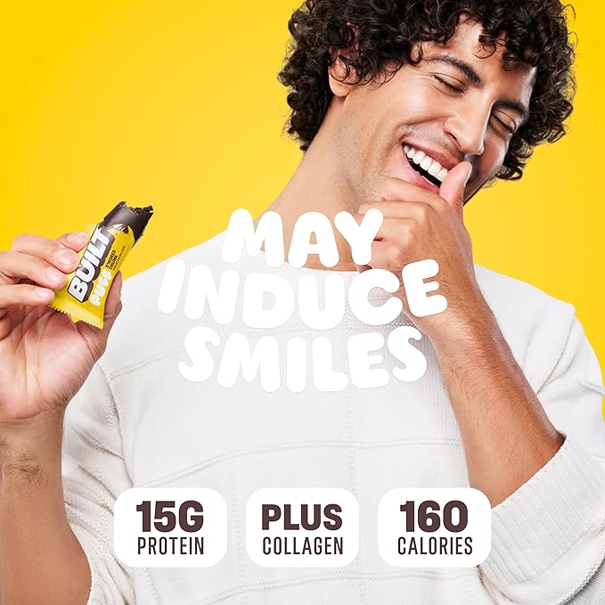 Built Bar, Puff Protein Bars, S'mores Chunk Puff, 15g Protein Snacks, On-The-Go Bars, Only 160 Calories, 9g Sugar, Collagen, Not Gluten Free, 12 Count