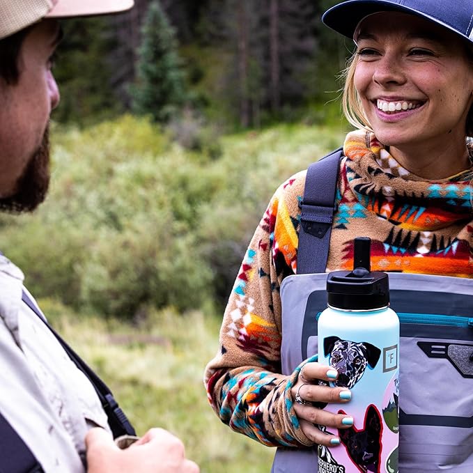 IRON °FLASK Camping & Hiking Hydration Flask with 3 Lids - Stainless Steel, Double Walled & Vacuum Insulated Water Bottle - Leak Proof & BPA Free (Cashmere Cream, Straw - 40 oz)
