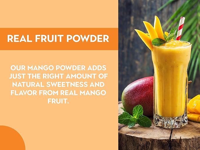 Ancient Roots Mango Fruit Powder - All-Natural Fruit Powder, Filled with Antioxidants, No Sugar Added, Indian Mango, Tropical Smoothie Mix - 3.5 ounces (25 Servings)