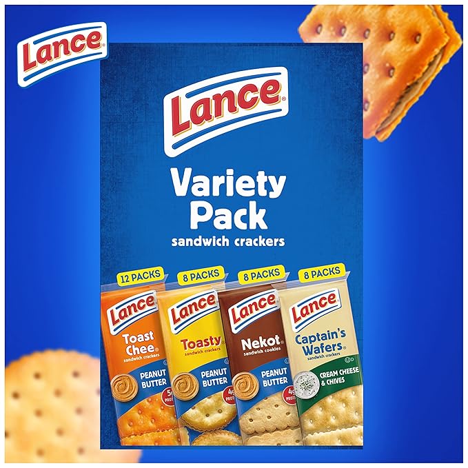 Lance Sandwich Crackers Variety Pack, 36 Ct (Pack of 36)