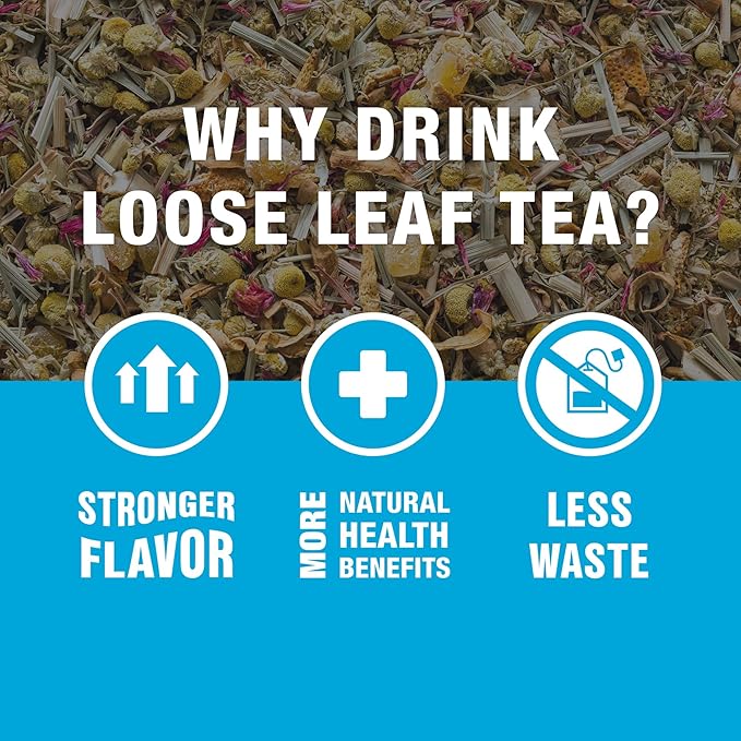 Tiesta Tea - Mango Dreamzzz Chamomile Loose Leaf Herbal Tea, Relaxing Chamomile & Lemongrass Blend, Caffeine-Free, Brew Hot or Iced, Refillable Tin, Makes Up to 50 Cups, 3 Ounce