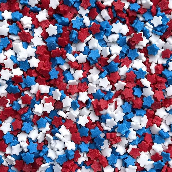 Sprinkles | Colored Sugar | Patriotic Sprinkles | Red white and blue sprinkle | Cocktail sugar | Cupcake sprinkle | Cake sprinkles | Manvscakes | 3 ounces