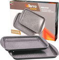 DaTerra Cucina - Nonstick Ceramic Coated Baking Sheet Twin Pack – 16" x 11" x 1" Professional Grade, PTFE, Cadmium, Lead & PFOA Free, Oven Safe, Ideal for Baking, Roasting & Cooking
