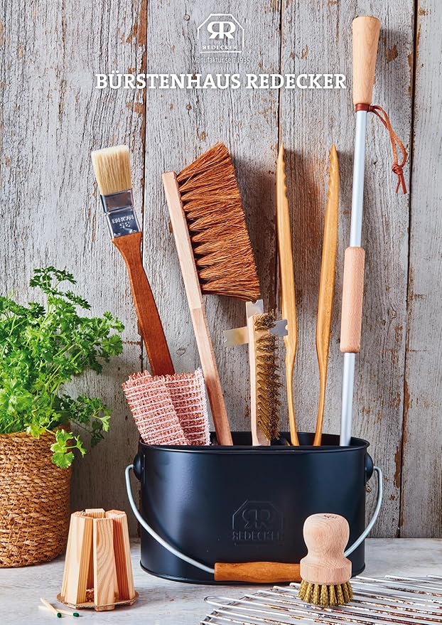 Redecker Beechwood BBQ Brush, Extra-long Basting Brush for Grilling, Baking, and Marinading, Made in Germany