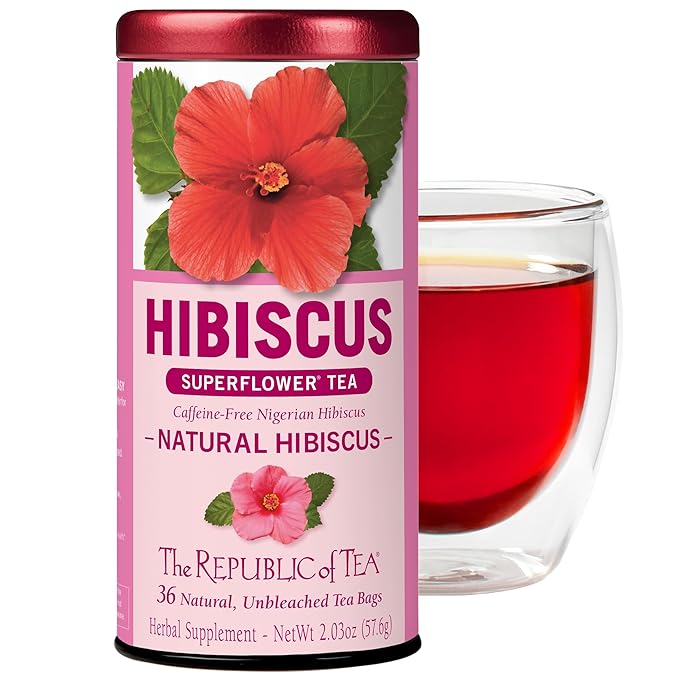 The Republic of Tea - Natural Hibiscus SuperFlower Tea (36 Tea Bags)
