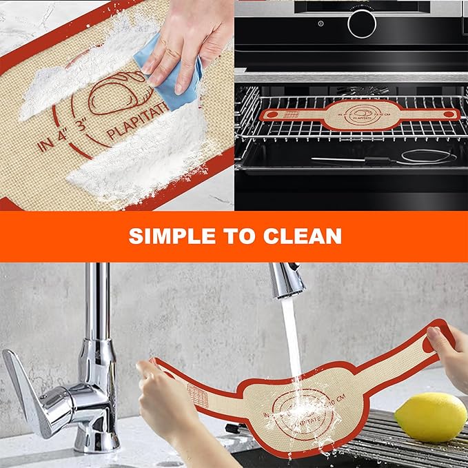 Silicone Bread Sling Dutch Oven Liner, Non-Stick & Easy Clean Reusable Oval Silicone Bread Sling Baking Mat, Easy to Transfer Sourdough Bread - 2 Red Set