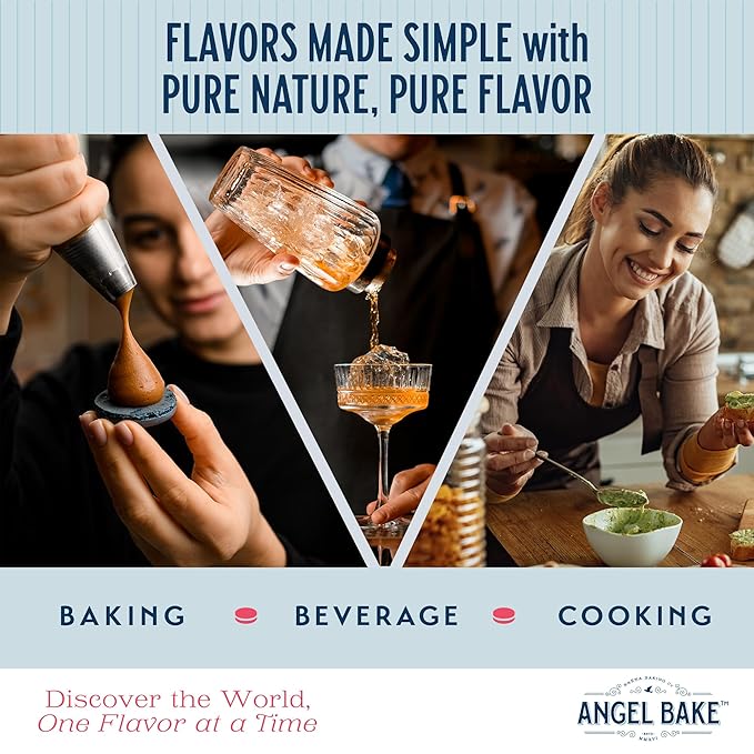 Pure Almond Extract for Baking & Mixology - Culinary Almond Essence and Flavoring - Kosher, Keto Friendly, Vegan, Gluten-Free for Desserts, Beverages & Recipes (2 Oz Extract with Latex-Free Dropper)