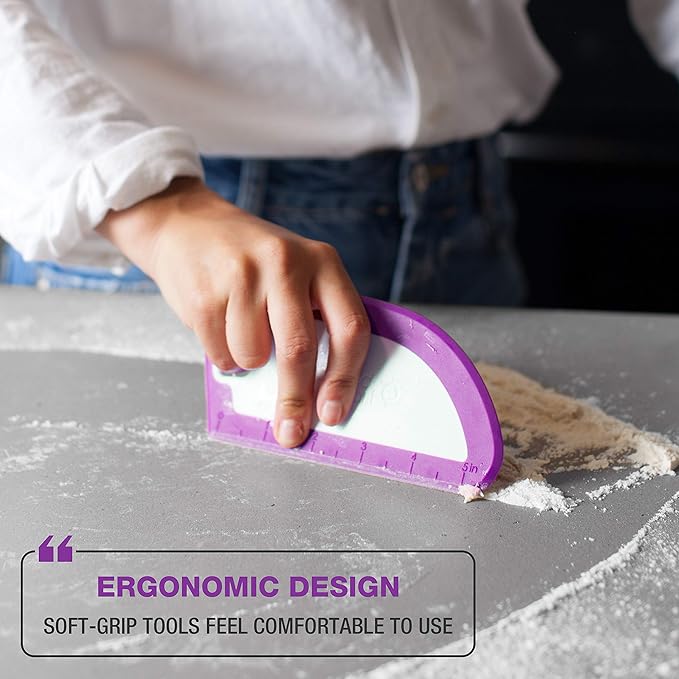 Artisan Bread Whisk and Bench Scraper Duo - Essential Dough Mixer Tools - Sourdough Bread Baking Supplies
