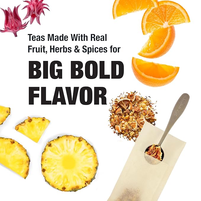Tiesta Tea - Maui Mango | Loose Leaf | Mango Pineapple Herbal Tea | Premium Non-Caffeinated Fruit Blend | Make Hot or Iced & Brews Up to 25 Cups | 13.2 Ounce Resealable Pouch, Pack of 6