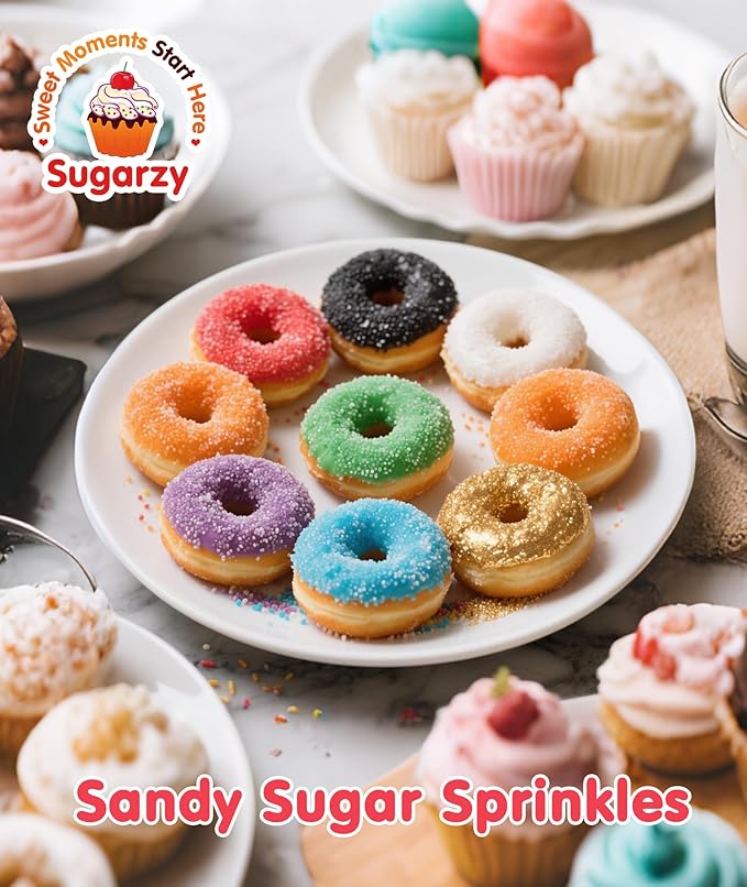 Christmas Edible White Sprinkles,Edible Sanding Sugar Crystals for Cake Decorating,150g/5.3oz,Sprinkle Mix for Cookies,Ice Cream,Fondant Cake,Caramel Apples,Cupcakes,Desserts,White Sugar Sprinkles