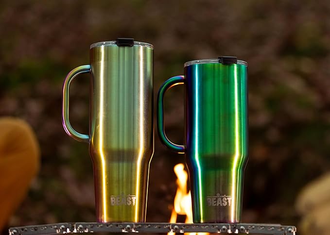 Beast 50 oz Tumbler Stainless Steel Vacuum Insulated Coffee Ice Cup Double Wall Travel Flask (Rainbow)