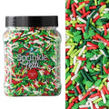 Sweets Indeed Bulk Christmas Sprinkles – 1.2 lb Bulk Jar | Holiday Red, Green & White Sprinkle Blend for Cookies, Cakes, Cupcakes & Bakeries