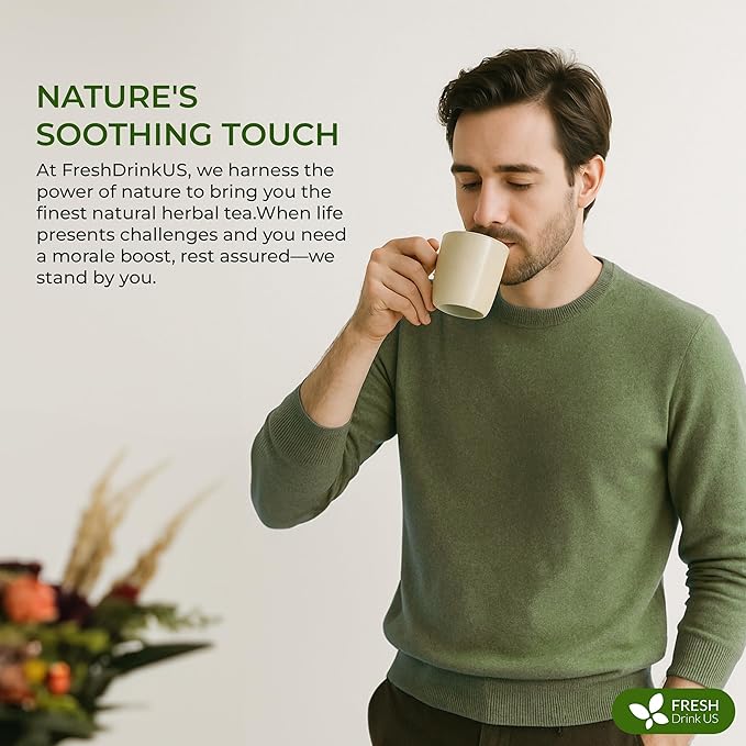 FreshDrinkUS, Premium 135 Tea Bags Men Super Detox Tea – Herbal Blend with Senna, Dandelion Root, Ginger, Peppermint & More – 100% Natural, Sugar-Free. Caffeine-Free. Gluten-Free. Vegan