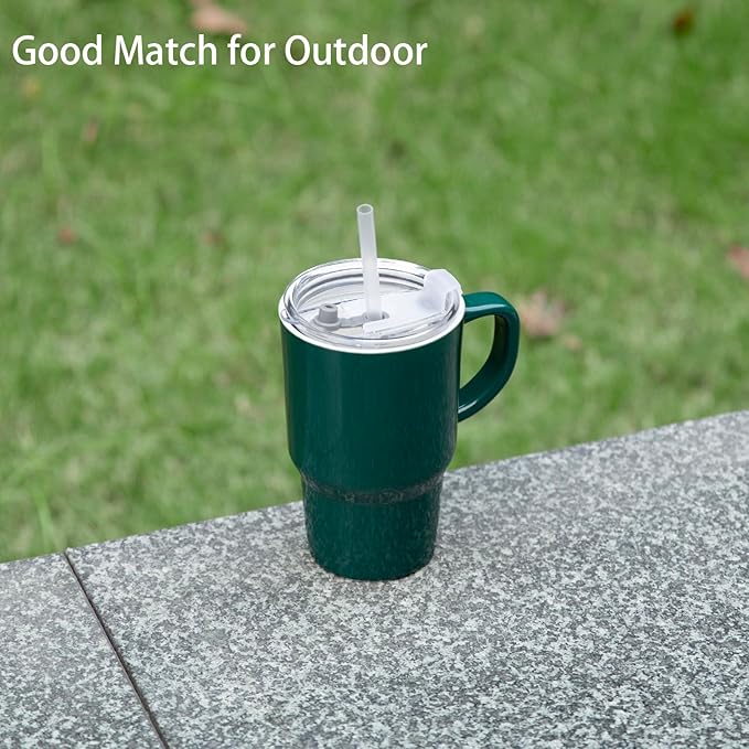Sweejar Ceramic Travel Mug with Lid, 16 oz Portable Coffee Mug, Dishwasher Safe Tea Cup with Infuser, Reusable Teacup for Car Cup Holder, Tea Lovers(Jade)