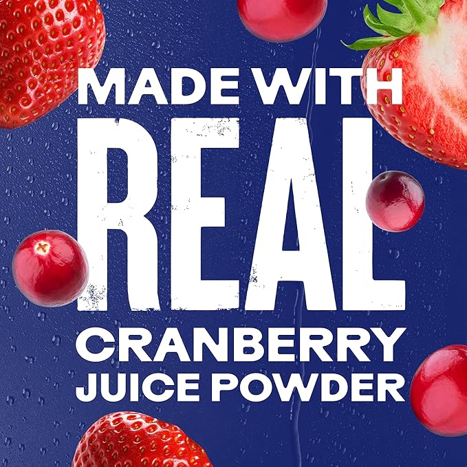 Ocean Spray® White Cran-Strawberry™ Zero Sugar Powder Drink Mix Packets with Real Cranberry Juice Powder, 100% Vitamin C, No Synthetic Dyes, Juicy Mixes (40ct)