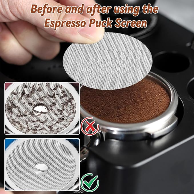 51mm Tamper Espresso Accessories Kit, Coffee Espresso Tamper Set with Wdt Tool, Espresso Tamper Mat, Espresso Dosing Funnel, 51mm Espresso Puck Screen, Coffee Tamper Espresso Barista Tools