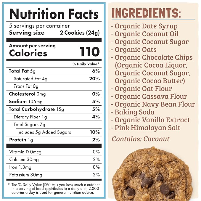 Skout Organic Oatmeal Chocolate Soft Baked Cookies (3 Pack) | Soft Baked Cookies | Plant-Based | Vegan | Gluten, Dairy, & Soy Free