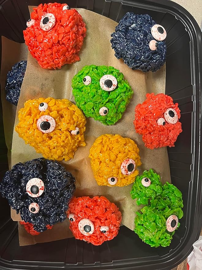 Halloween Weraru Big Candy Eyeballs Eye Ball Sweets Cake Cupcake Toppers Cookie Dessert Sprinkles Decorations for Birthday Party Supplies 4.2Ounce