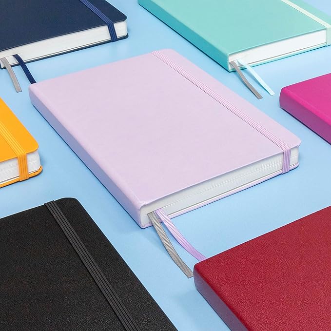 PAPERAGE Lined Journal Notebook, (Marigold), 252 Pages, Medium 5.6 in x 8 in - 100 GSM Thick Paper – Hardcover Journaling Notebook for Work, School & Note Taking