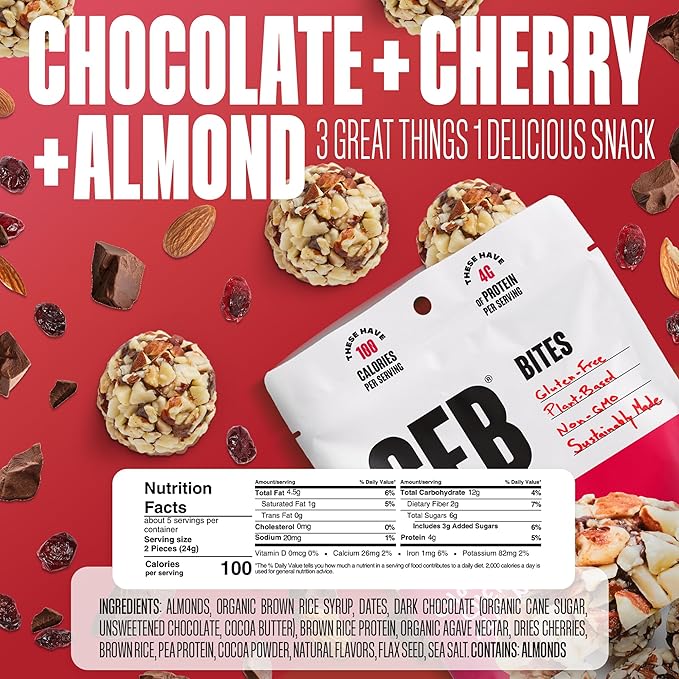 The GFB Variety Pack Protein Bites - Gluten Free, Plant Based, Non GMO, Sustainably Made – Ridiculously Tasty, Healthy, Vegan, Protein Energy Balls, 4 oz (6 Count)
