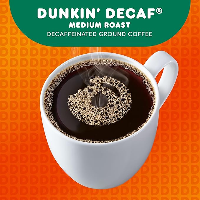 Dunkin' Decaf Medium Roast Coffee, 60 Keurig K-Cup Pods