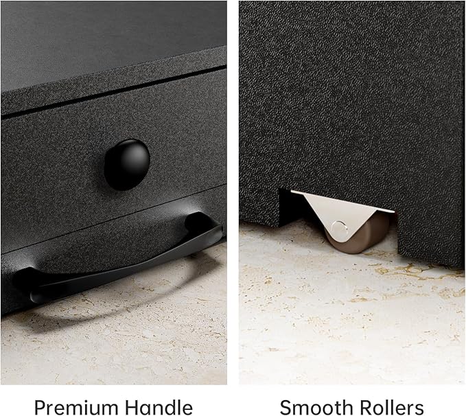 NiHome Acacia Wood Coffee Machine Tray with Pod Drawer, Smooth Wheels Rolling Appliance Slider, Large Drawer for K-Cups, Tea Bags, Under Cabinet Countertop Caddy for Espresso Maker, Blender, Air Fryer