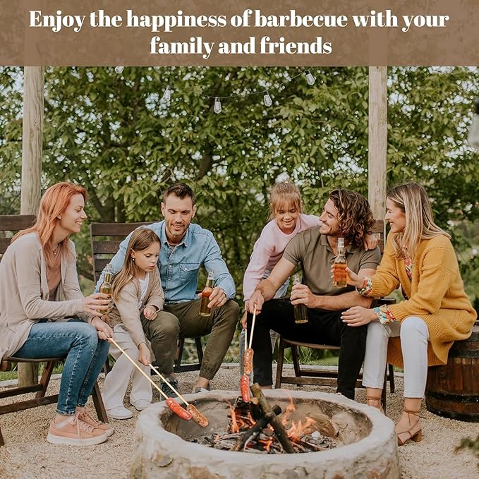 150PCS Marshmallow Roasting Sticks,30 Inch Marshmallow Sticks for Fire Pit 5mm Thick Bamboo Skewers for Smores Roaster Barbecue Grilling Campfire Kebab