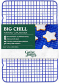 Great Jones Big Chill Wire Cooling Rack (Blueberry) – 16.25" × 11.25" Heavy-Weight Aluminized Steel,Nonstick Baking Rack – Oven Safe 450 °F, Bacon & Cookie Cooling Rack – Fits Half Sheet Pans