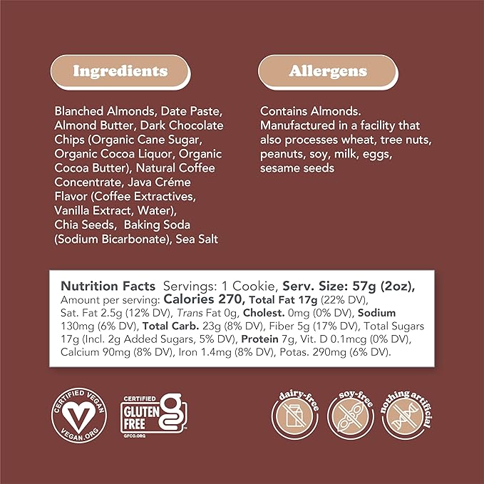 Love + Chew Superfood Soft Baked Cookies, Chocolate Lover Variety, Plant Based Cookie Made With Almonds and Dark Chocolate for Kids and Adults, Vegan Snacks, Gluten Free, Paleo, Non GMO, 12 Pack