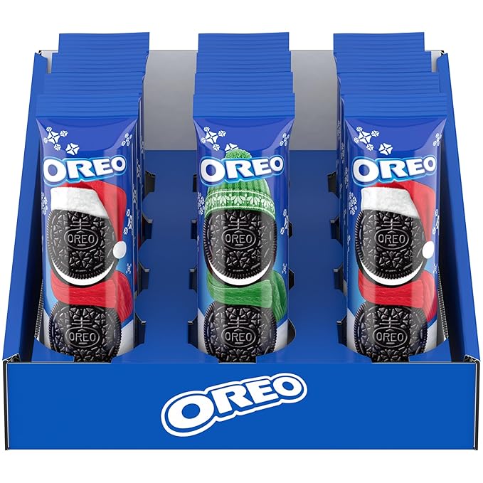 OREO Chocolate Sandwich Cookies, Holiday Cookies, 12 - 4 oz Stocking Stuffer Packs