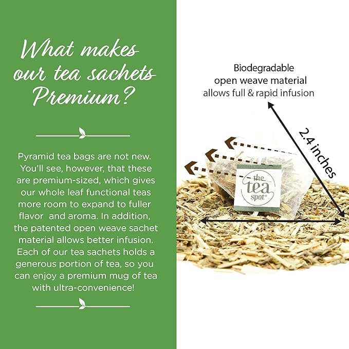 The Tea Spot Organic Keep Fit Green Tea with Yerba Mate and Matcha for Metabolic Support | Blend of Green Tea, Matcha, Yerba Mate, Rooibos, Lemongrass and Lemon Flavor | Caffeine-Free 15 Tea Bags