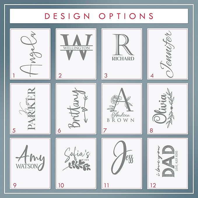 Personalized Tumbler with Engraved Name - 12 Designs, 30 Oz Coffee Tumbler with Slider Lid, Navy Blue, Double Wall Insulated - Custom Gifts for Men & Women