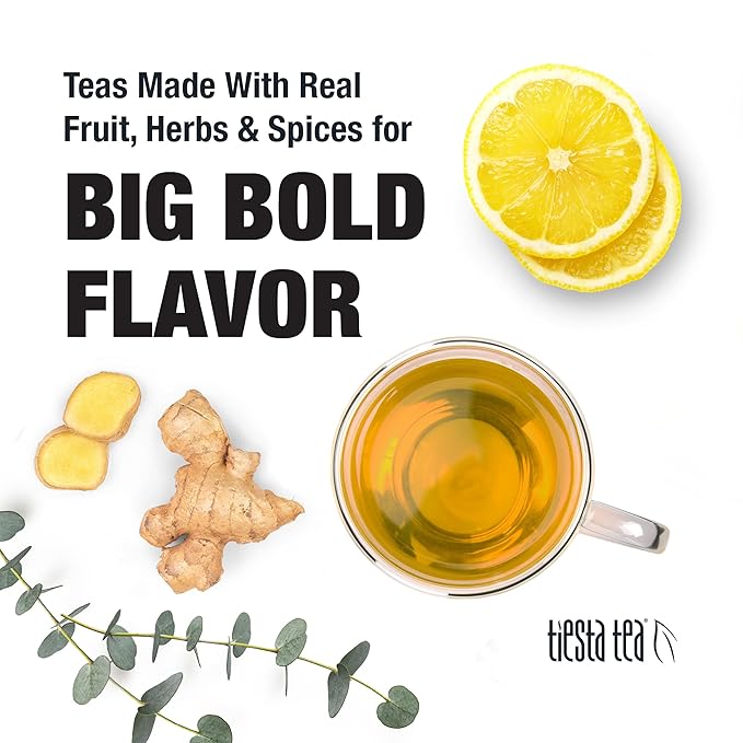 Tiesta Tea - Meyer Lemon Zest, Loose Leaf, Zesty Lemon Herbal Tea, Premium Non-Caffeinated Blend, Makes Hot or Iced & Up to 50 Cups, 4oz Refillable Tin