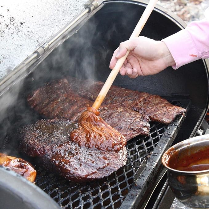 Better Grillin BBQ Bastin Mop Basting Barbecue Brush/Mop Easily Applies Marinades, Sauces, Washes Out, 16in Handle, 6pk