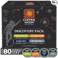 Copper Moon Single Serve Coffee Pods for Keurig K-Cup Brewers, Light, Medium & Dark Roast, Discovery Variety Pack, 80 Count