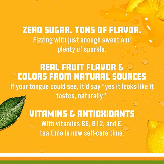 Sparkling Ice Tea + Lemonade Sparkling Water, Zero Sugar Flavored Water, with Vitamins and Antioxidants, Low Calorie Beverage, 17 Fl Oz Bottles (Pack of 12)