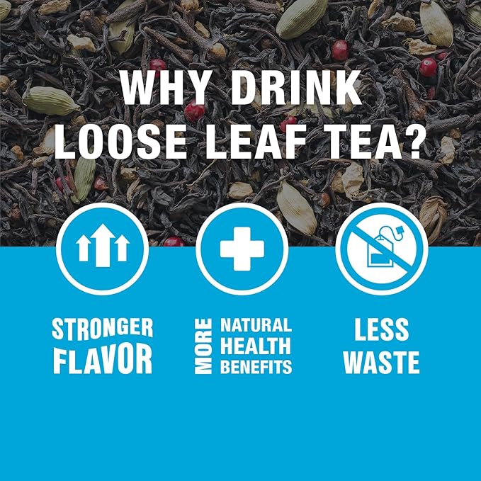 Tiesta Tea - Chai Love, Loose Leaf, Spiced Chai Black Tea, Premium Blend, High Caffeinated, Make Hot or Iced & Brews Up to 50 Cups, 4 Ounce Refillable Tin