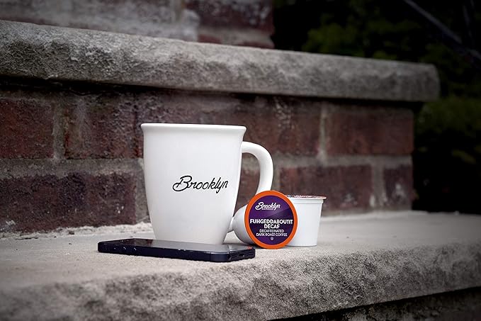 Brooklyn Beans Coffee Pods, Fuhgeddaboutit Decaf - Compatible with Keurig K Cup Brewers Including 2.0 Coffee Makers, 40 Count, Bold and Rich