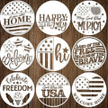 Patriotic Welcome Stencils 12” 4th of July Stencil Independence Day Stencils for Painting on Wood Door Hanger Porch Sign Decor