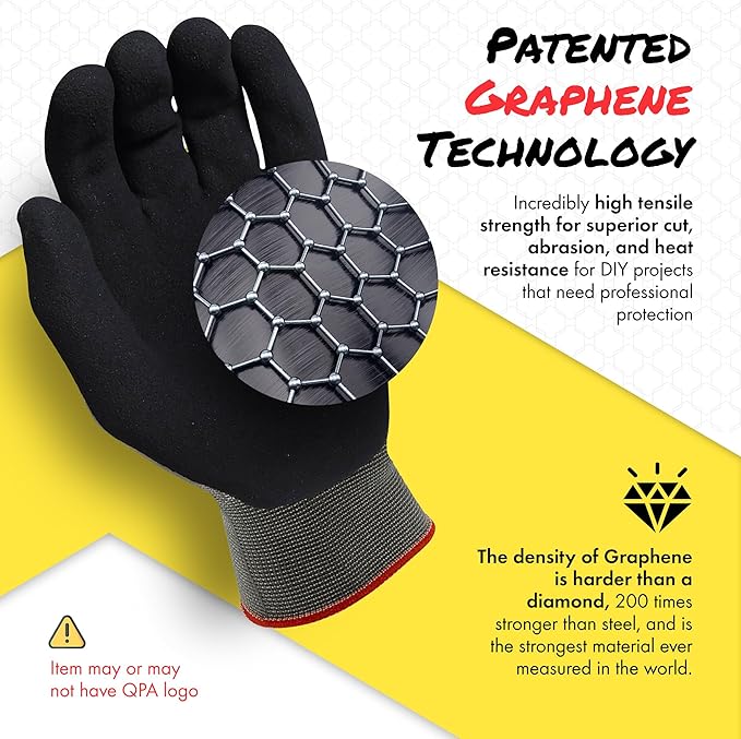 Quest Protective Apparel Cut Resistant Gloves - Puncture Resistant Cutting Gloves Work - Constructed with Graphene Technology