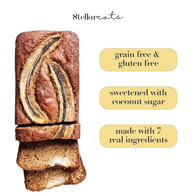 Stellar Eats Grain-Free Banana Bread & Muffin Baking Mix | Gluten-Free, Dairy-Free, Plant-Based, Paleo-Friendly, Naturally Sweet with Coconut Sugar | Almond Flour-Based | Makes 1 Loaf or 12 Muffins