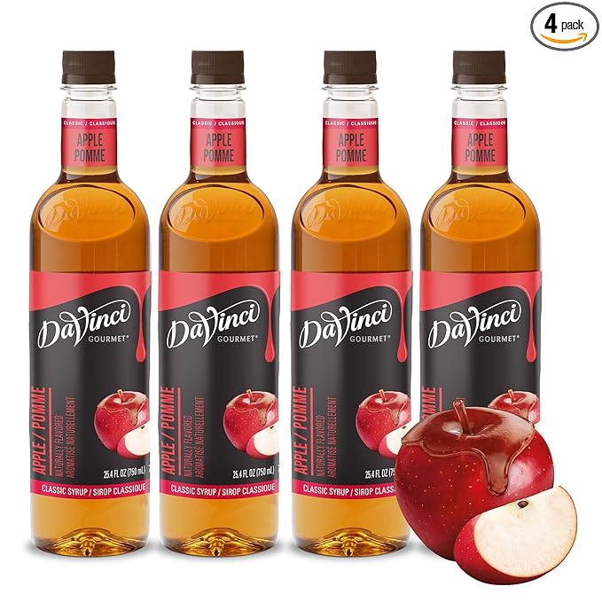 DaVinci Gourmet Classic Apple Syrup, 25.4 Fluid Ounces (Pack of 4)