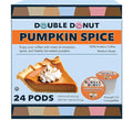 Double Donut Coffee Pumpkin Spice Coffee Pods, Single Serve Coffee for Keurig K Cups Machines, Medium Roast Pumpkin,24 Count
