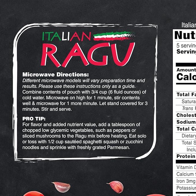 Inspire Italian Ragu - 13g Instant Hot Protein Meal by Bariatric Eating (5 Packets)