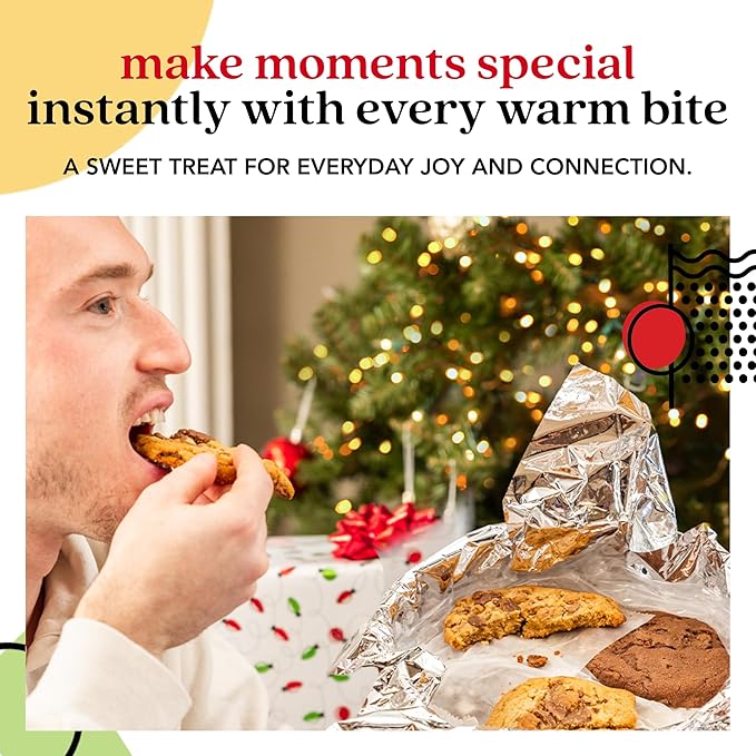 David's Cookies Assorted Fresh Baked Decadent Cookie Gift Tin – 2lb Basket with 8 Jumbo Cookies – Soft and Chewy Bakery-Style Dessert for Birthdays, Holidays, Thank You and Special Occasions