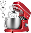 VIVOHOME 7.5 Quart Stand Mixer, 660W 6-Speed Tilt-Head Kitchen Electric Food Mixer with Beater, Dough Hook, Wire Whip, and Egg Separator, Red