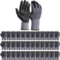 Safety Work Gloves MicroFoam Nitrile Coated-12 Pairs,Seamless Knit Nylon Gloves,Home Improvement,Micro-Foam Gloves