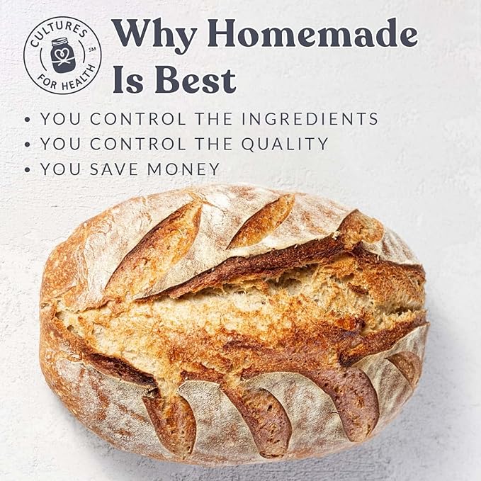 Cultures for Health San Francisco Sourdough Starter, Pack of 8 | Heirloom Style Dehydrated Culture for Baking Sourdough Bread, Pancakes, Biscuits, Pretzels, & More | Non-GMO Prebiotic Artisan Bread